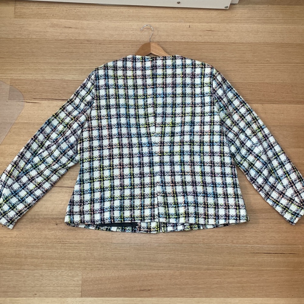 Millers - Long Sleeve Zip boucle jacket multi coloured check - Size 20 - Picture 8 of 8